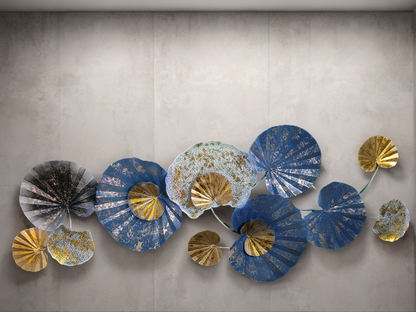 Azure Bloom Metal Wall Art
