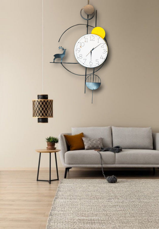 Abstract Metal Wall Clock