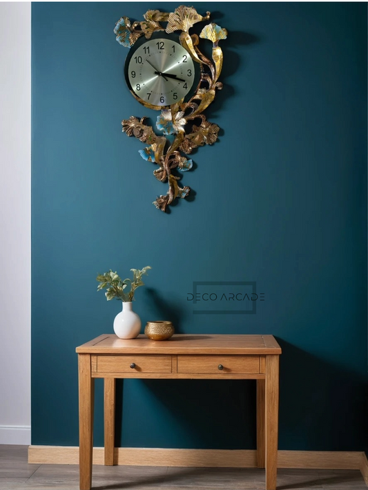 Golden Vine Wall Clock
